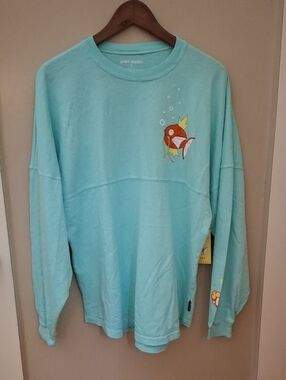 NWT Spirit Jersey Japqn LA Pokemon Light Aqua Graphic Jersey with Fish Print_1